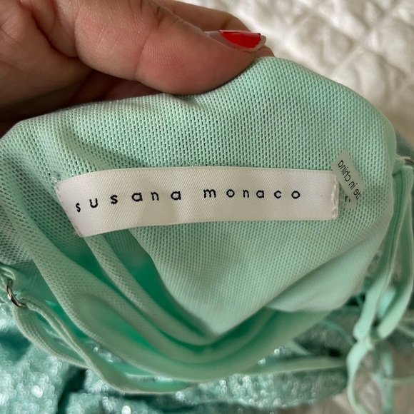 Susana Monaco blue mermaid sequin slip mini dress - Picture 8 of 11